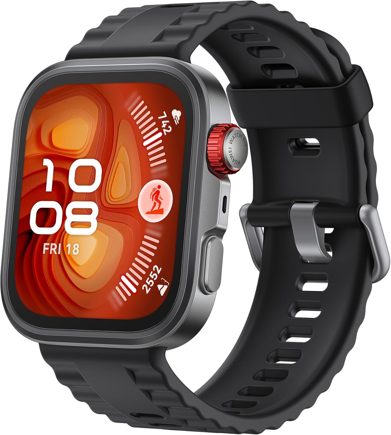 HUAWEI Watch FIT 4 Pro schwarz mit hellem Display in der Sonne
