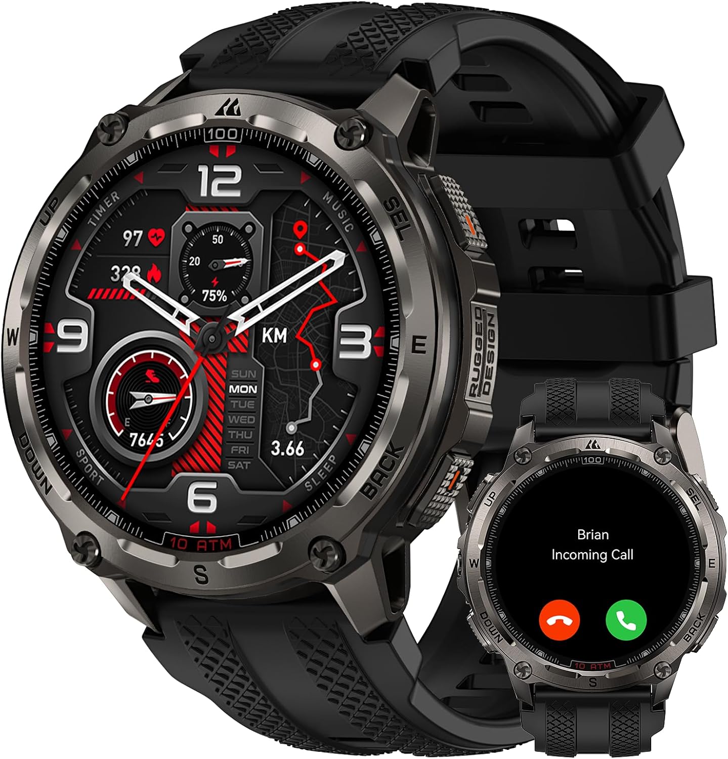 KOSPET TANK T4 Smartwatch Edelstahl mit GPS Display
