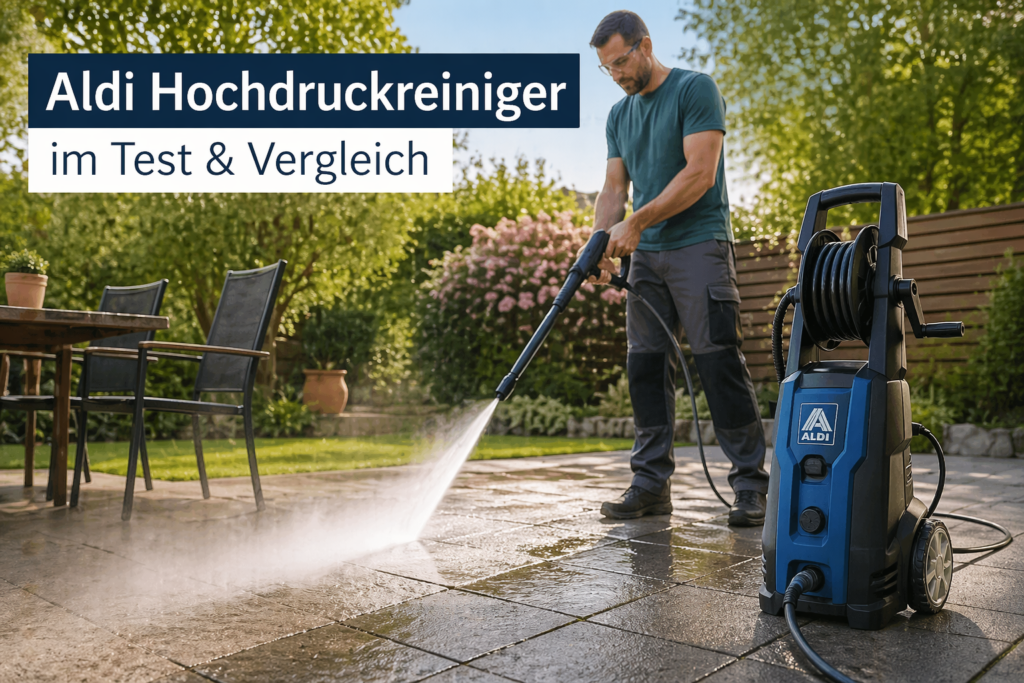 Aldi Hochdruckreiniger im Test und Vergleich 2026 bei Reinigung von Terrasse im Garten