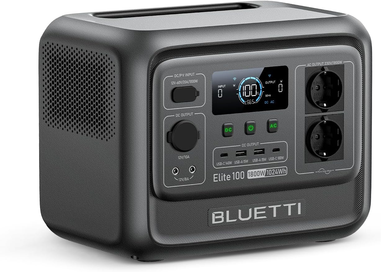 BLUETTI Elite 100 V2 Powerstation 2026 kompakter mobiler Stromspeicher 1024Wh