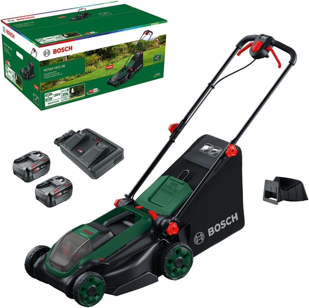 Bosch ROTAK 18V2-38 Akku Rasenmäher 38 cm Garten