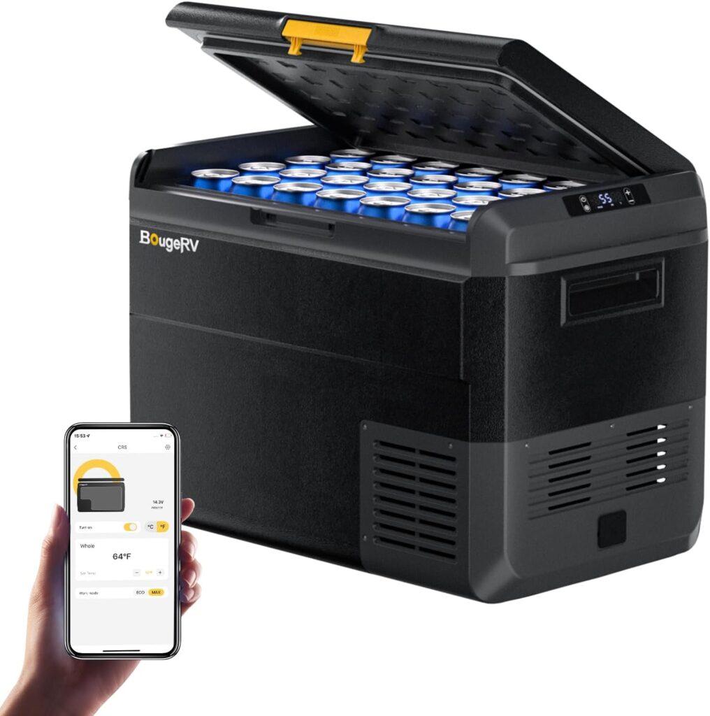 BougeRV CRS 50L Kompressor Kühlbox 12V 24V 230V mit APP Steuerung
