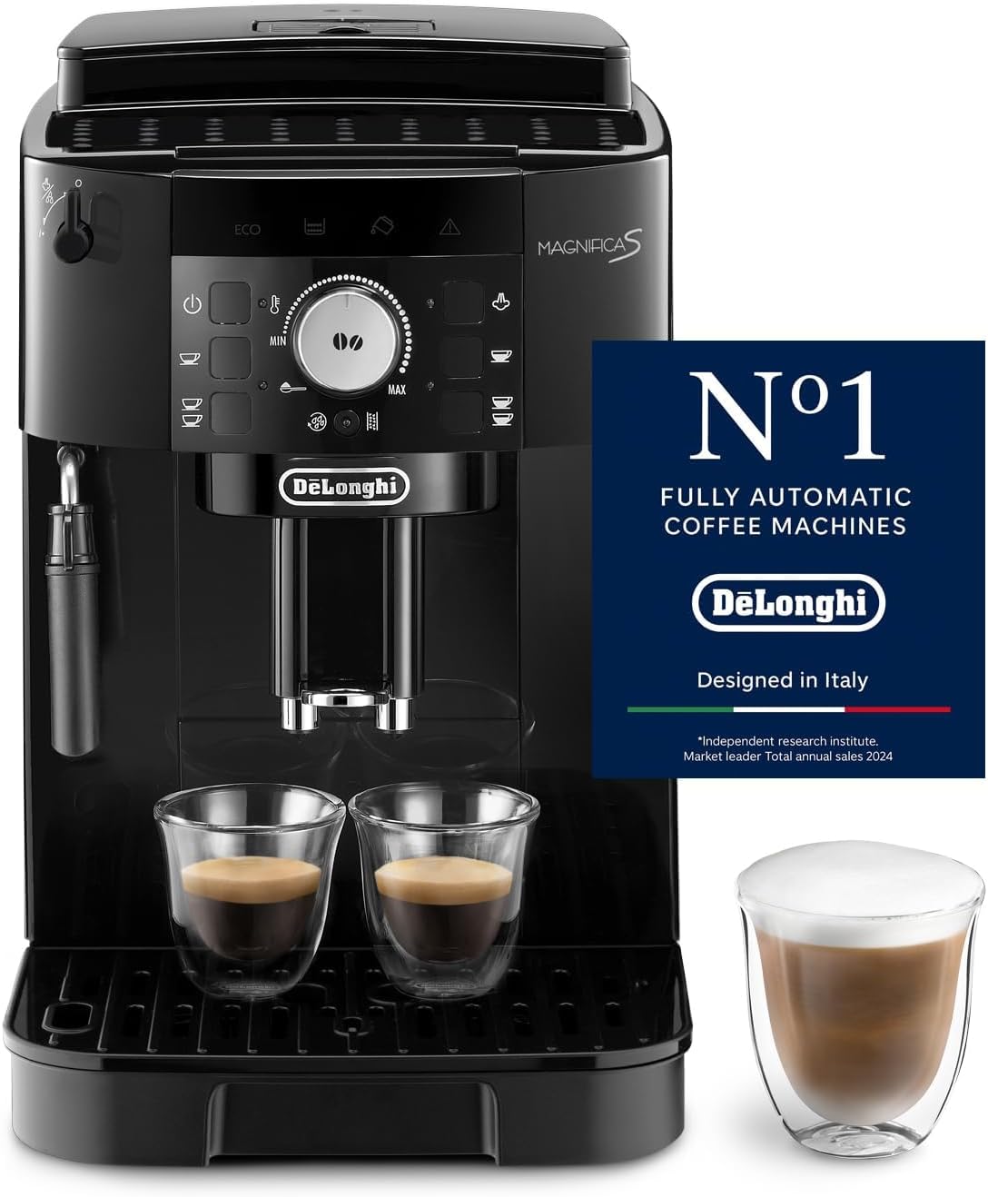 DeLonghi Magnifica S ECAM11.112.B mit Direktwahltasten und Milchaufschäumdüse