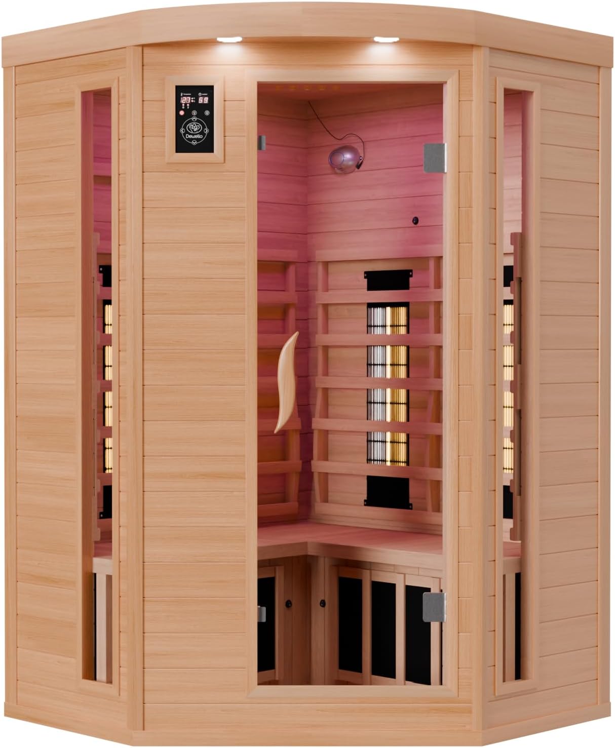 Dewello Infrarotkabine Lakefield 3 120x120 Hemlock Holz Sauna Vergleich 2026