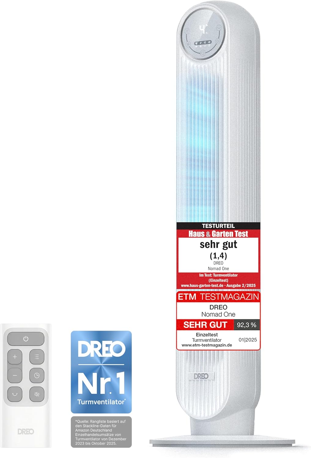 Dreo Nomad One Turmventilator Bestseller 2026 leiser Ventilator