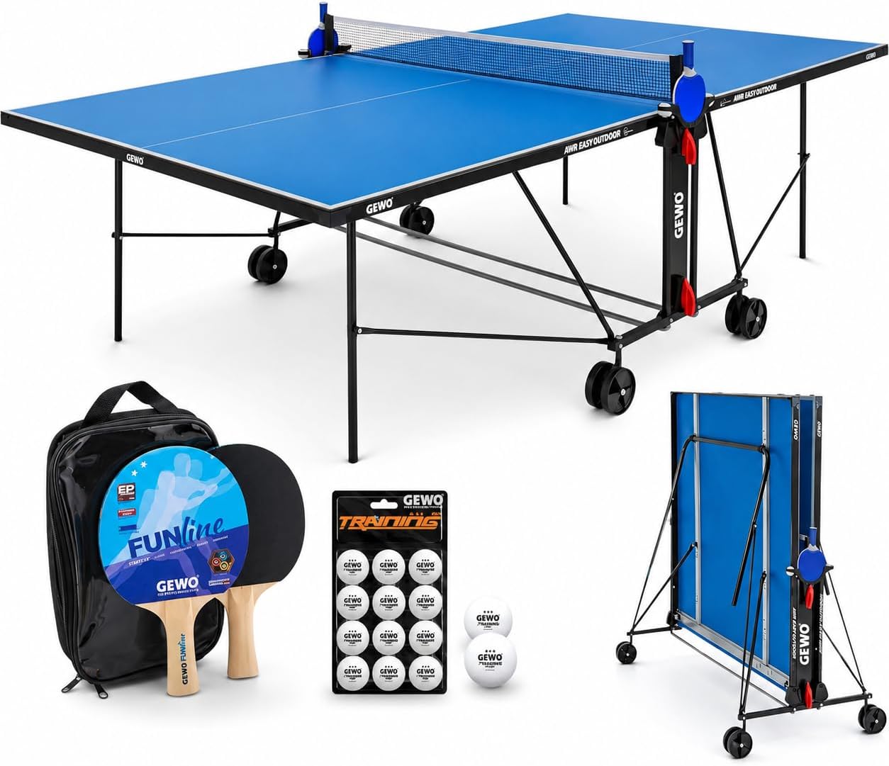 GEWO AWR Tischtennisplatte Outdoor mit Zubehör