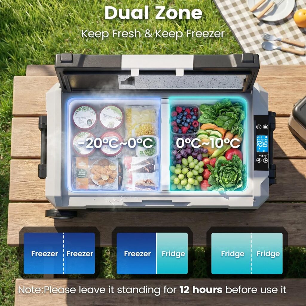 HCALORY 35L Kompressor Kühlbox Dual Zone 12V 24V 230V mit App
