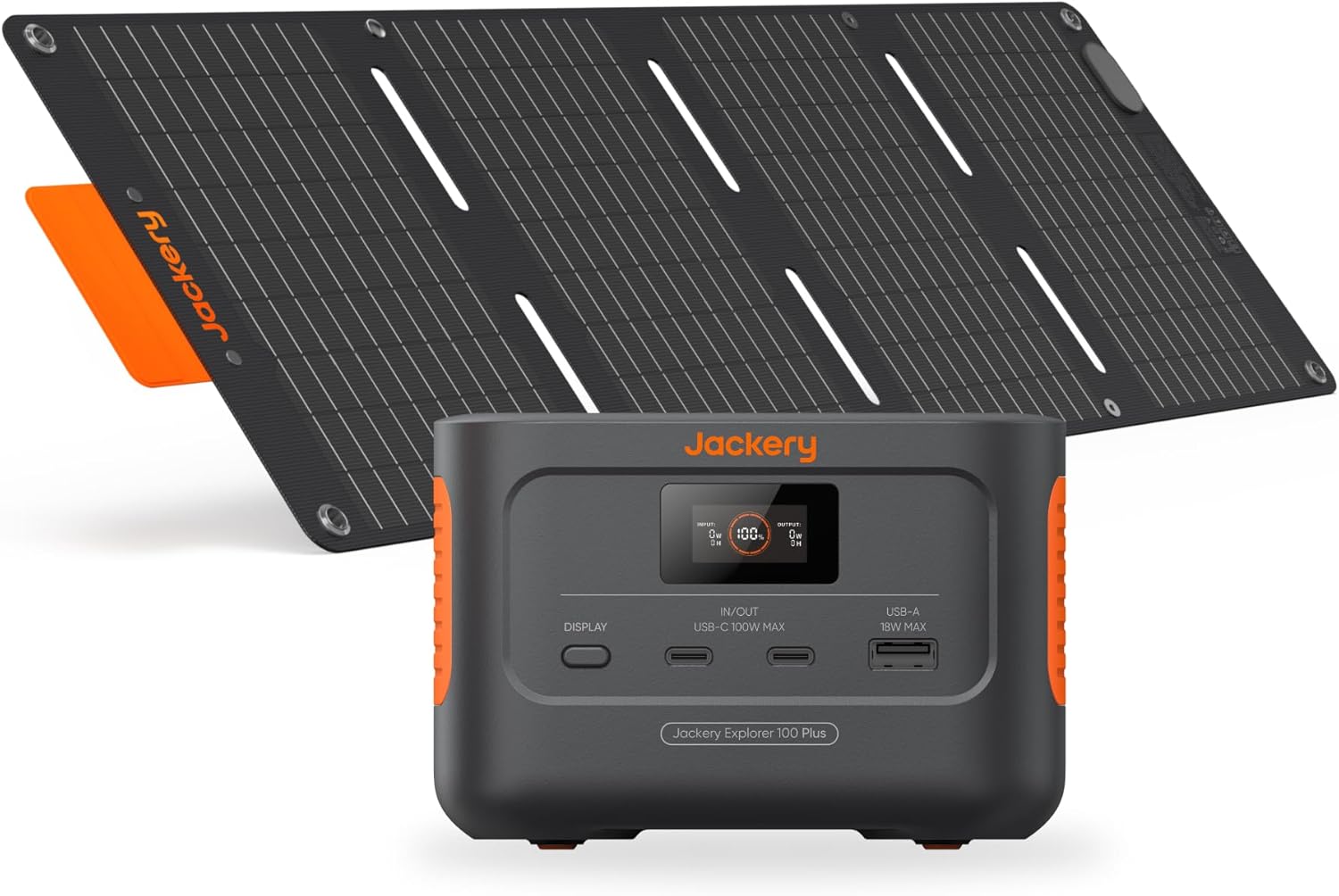 Jackery Explorer 100 Plus mit SolarSaga 40 Mini Solarpanel