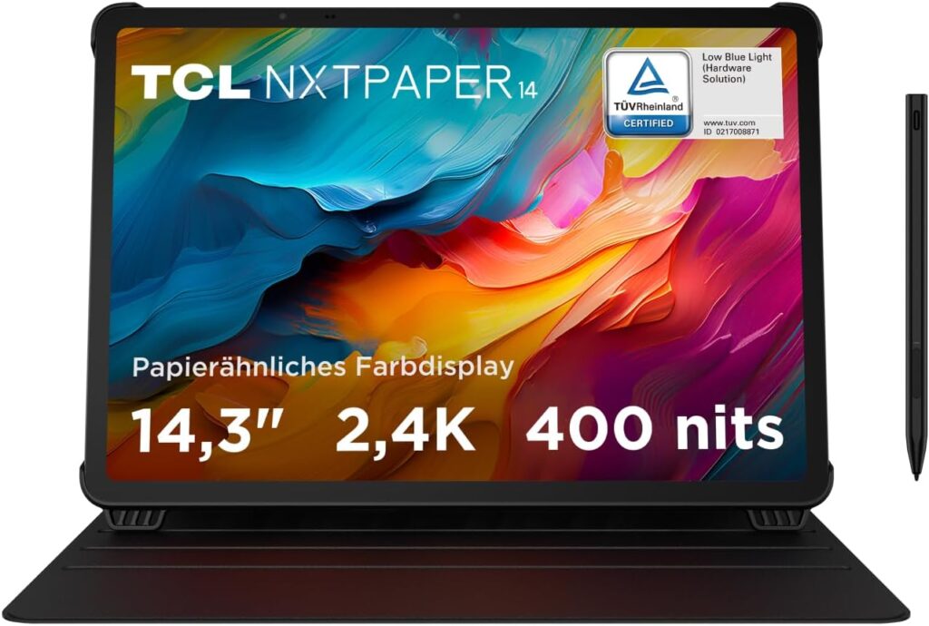 TCL NXTPAPER 14 KI Tablet 2026 mit 2.4K Display und T-Pen Zubehör