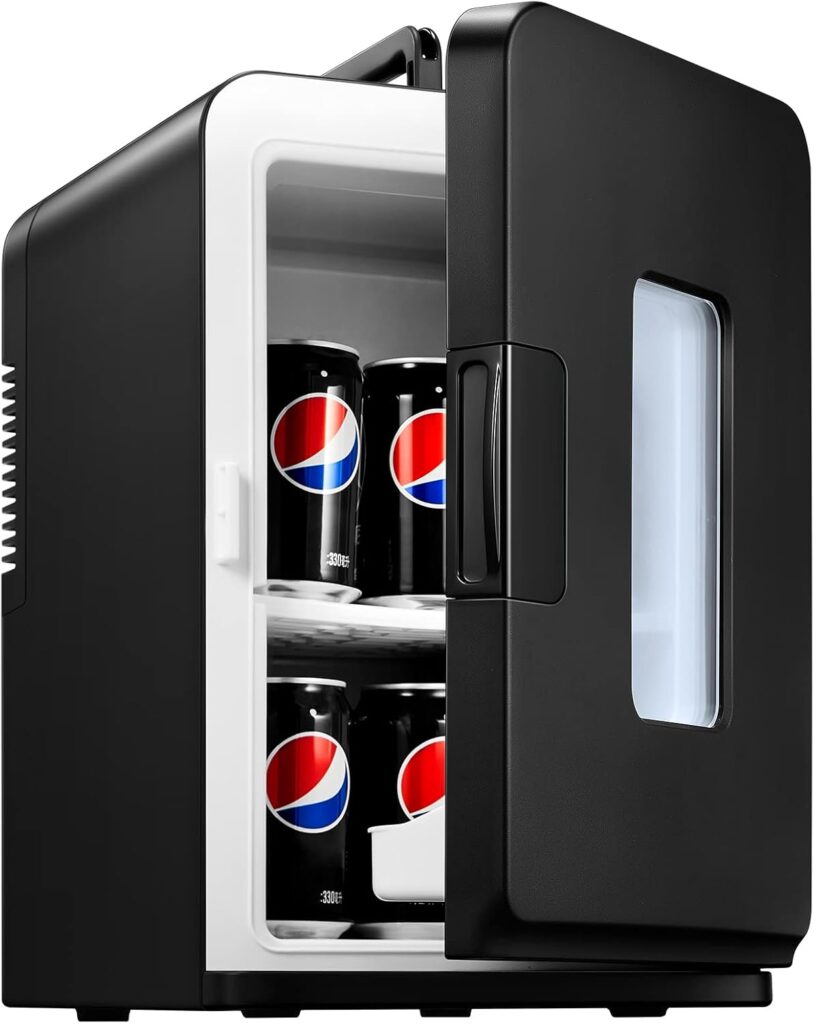 NORTHCLAN Mini Kühlschrank 15L tragbar 12V 230V schwarz