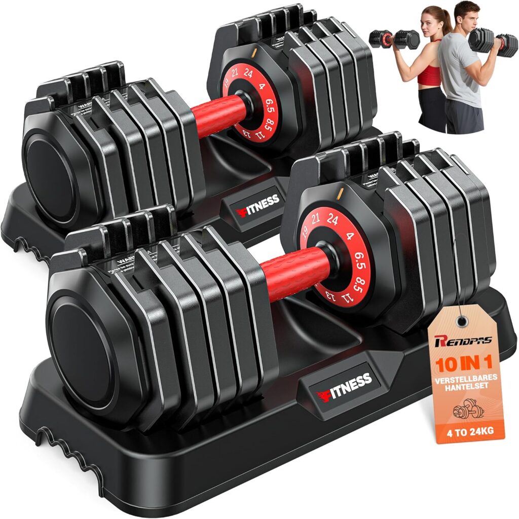 Rendpas verstellbare Hanteln Set 2 bis 24,5 kg Home Gym