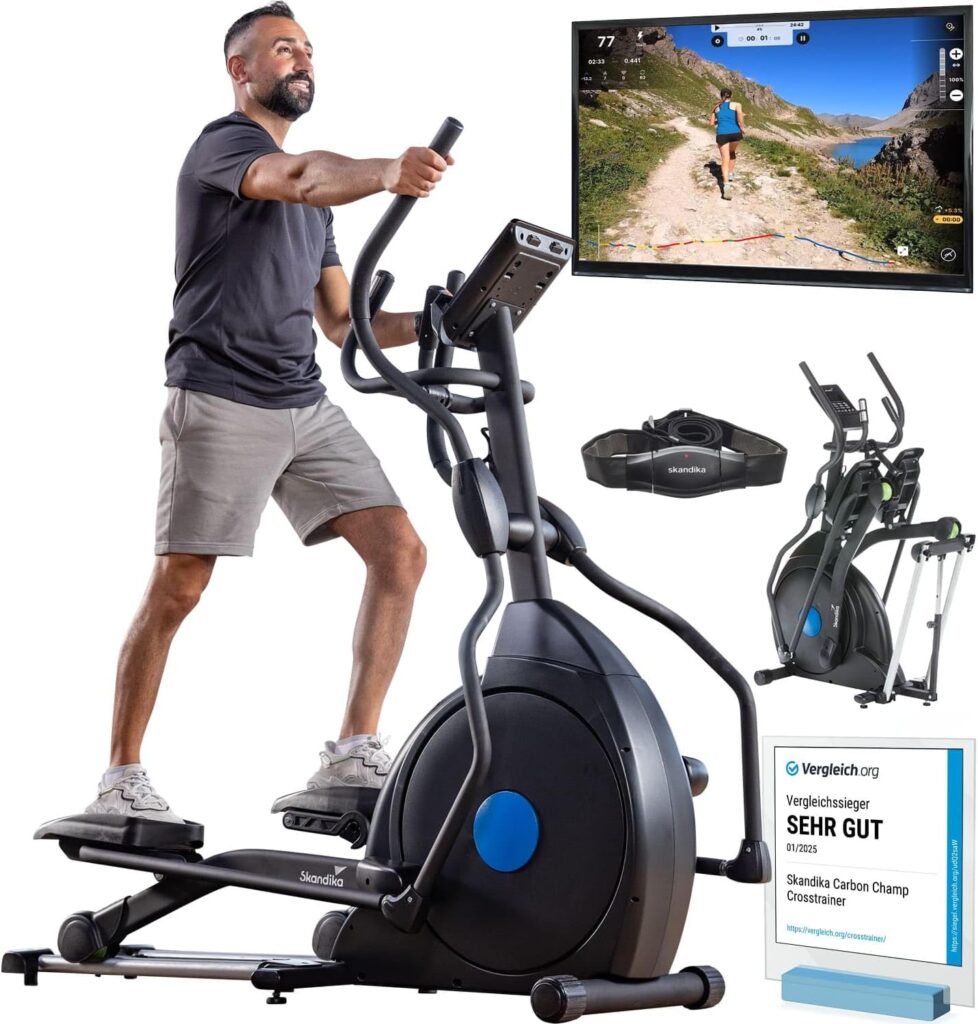 Skandika Crosstrainer Carbon Champ klappbar Fitnessgerät zuhause