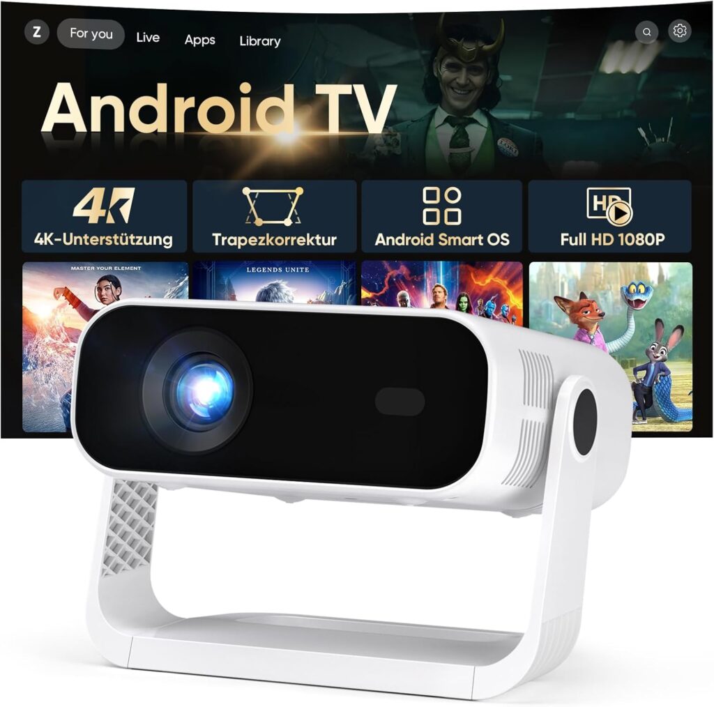 Smart Mini Beamer 2026 mit Android 14 Full HD und 4K Unterstützung im Test