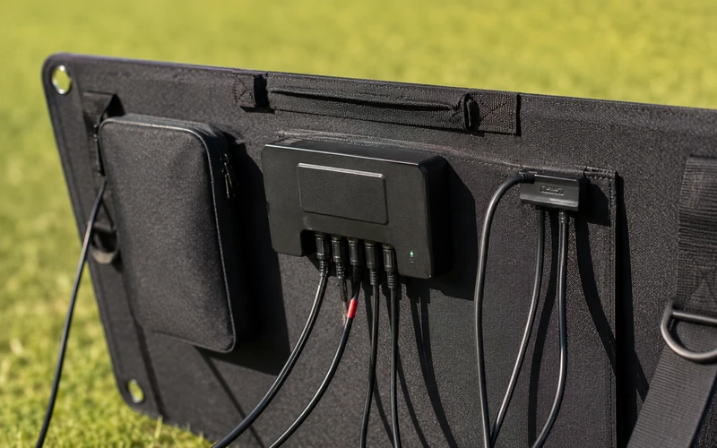 Mobile Solaranlage Laderegler und Anschlüsse im Detail