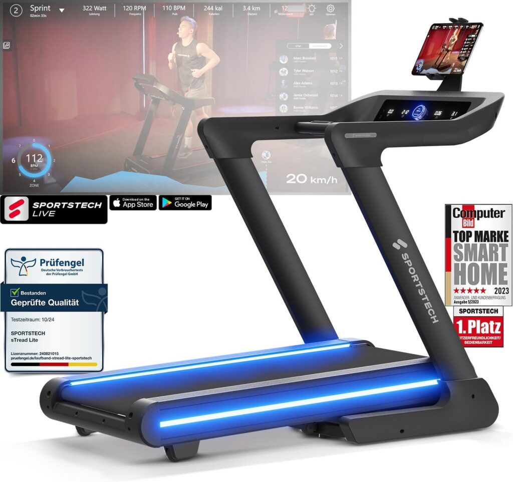 Sportstech sTread Lite Laufband klappbar Fitnessgerät Zuhause