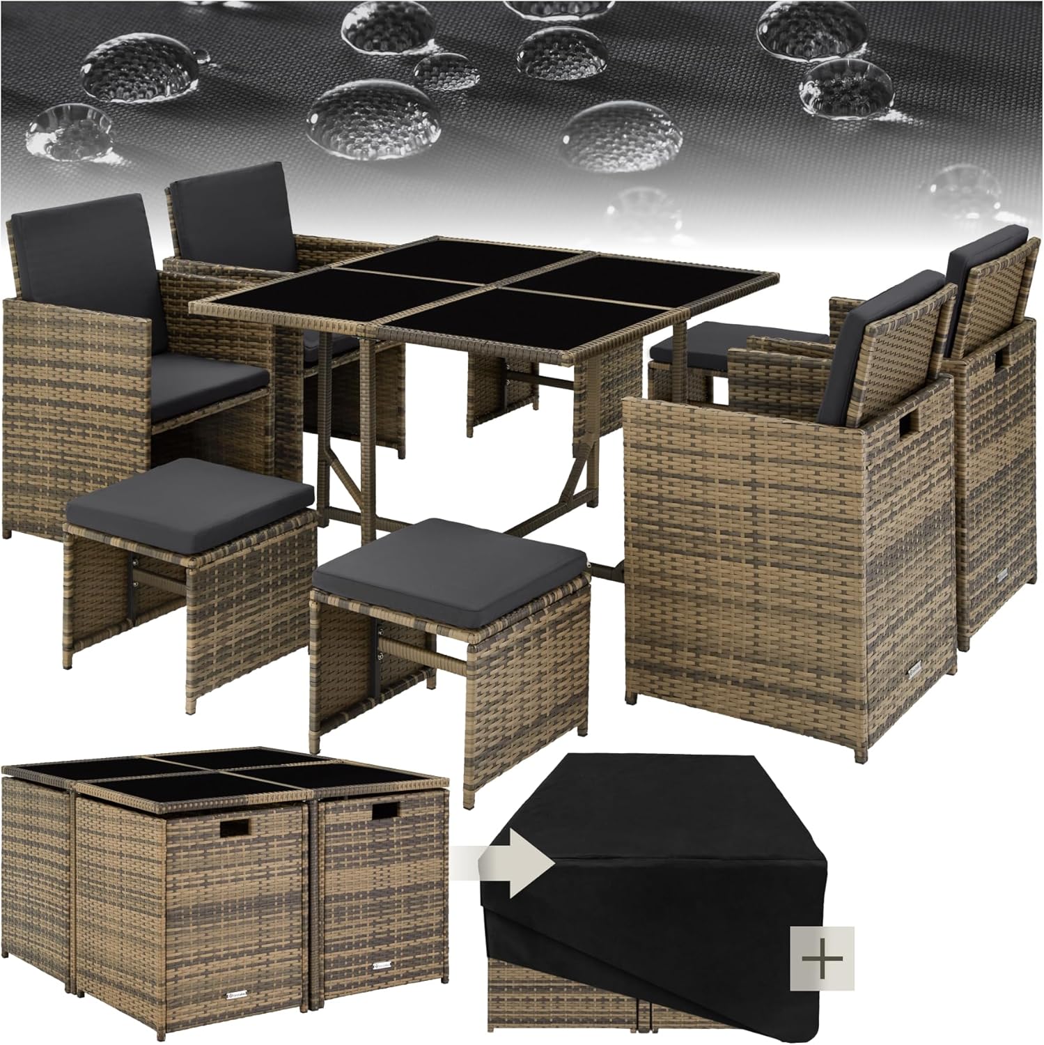 tectake Lounge Möbel Set mit Cube System für Garten und Terrasse im Test 2026