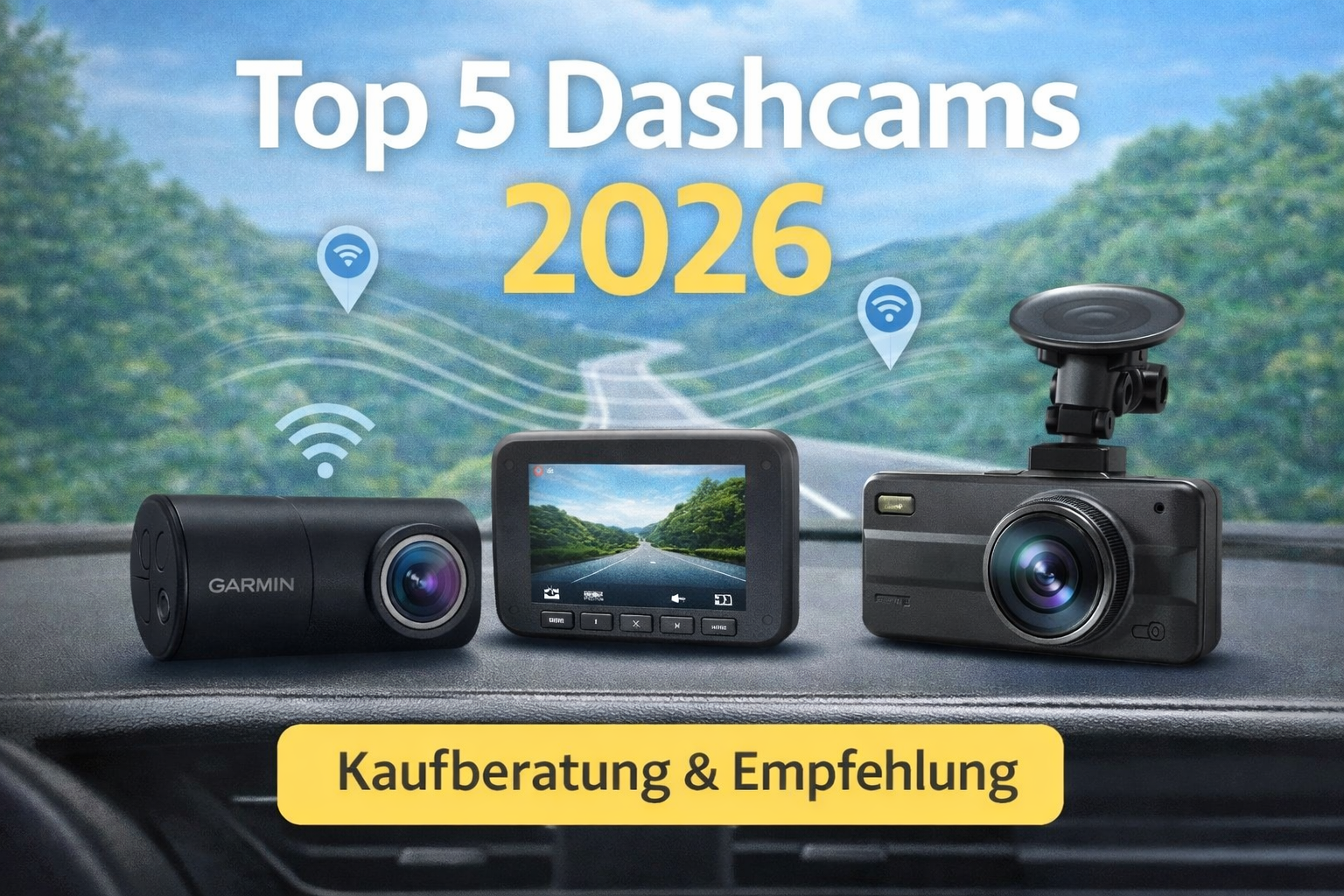 Top 5 Dashcams 2026 im Test – die besten Dashcams mit GPS und WLAN im Vergleich