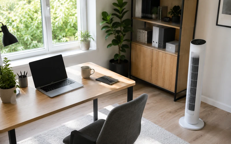 Ventilator im Homeoffice für leisen Betrieb