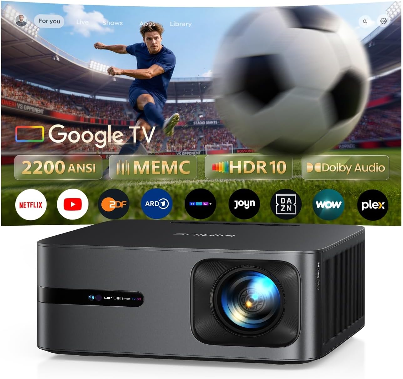 4K Beamer Outdoor Setup für WM 2026 im Garten bei Tageslicht