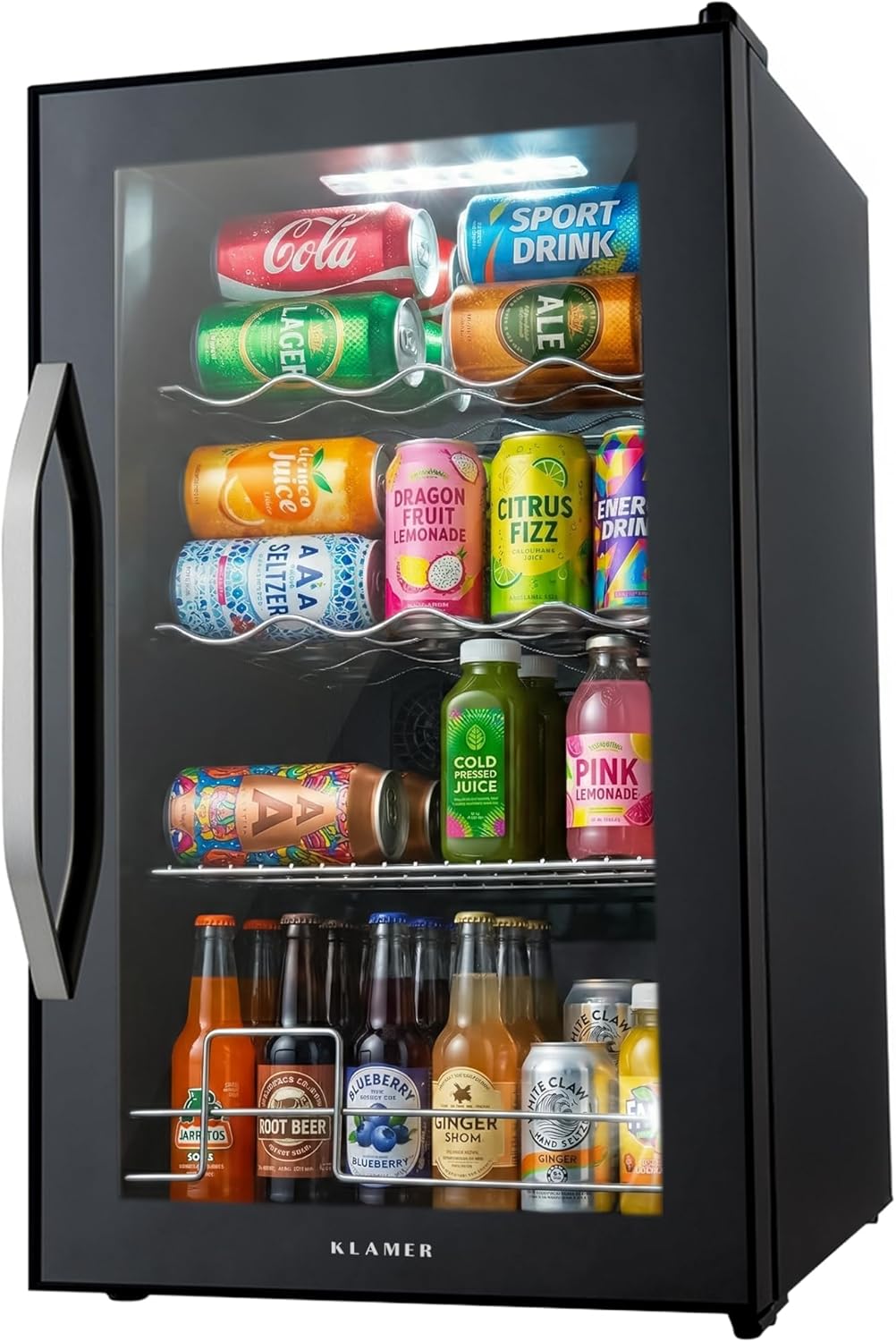Getränkekühlschrank Setup für WM 2026 mit gekühlten Drinks im Garten