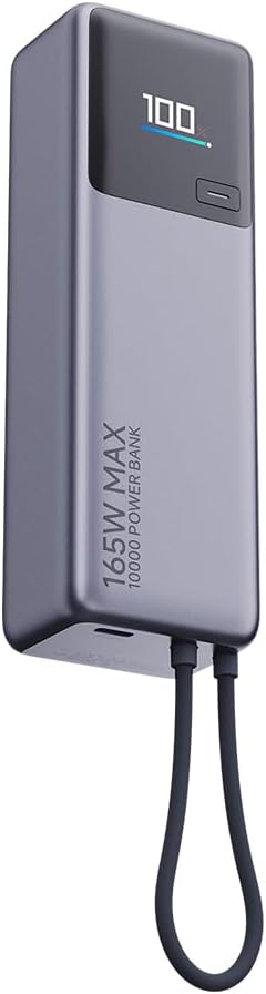 Xiaomi 165W Powerbank mit drei USB-C Anschlüssen auf hellem Hintergrund
