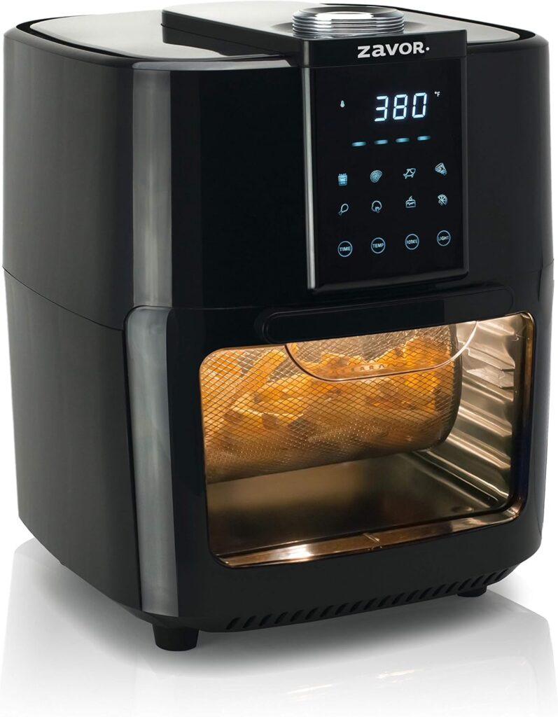 Zavor Crunch Airfryer 2026 All in One Heißluftfritteuse mit Rotisserie und großem Fassungsvermögen