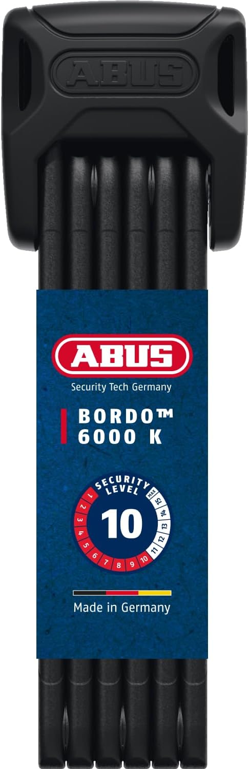 ABUS Bordo 6000K Fahrradschloss mit Sicherheitslevel 10 ABUS Bordo 6000K Faltschloss mit XPlus Zylinder für Fahrräder und E-Bikes