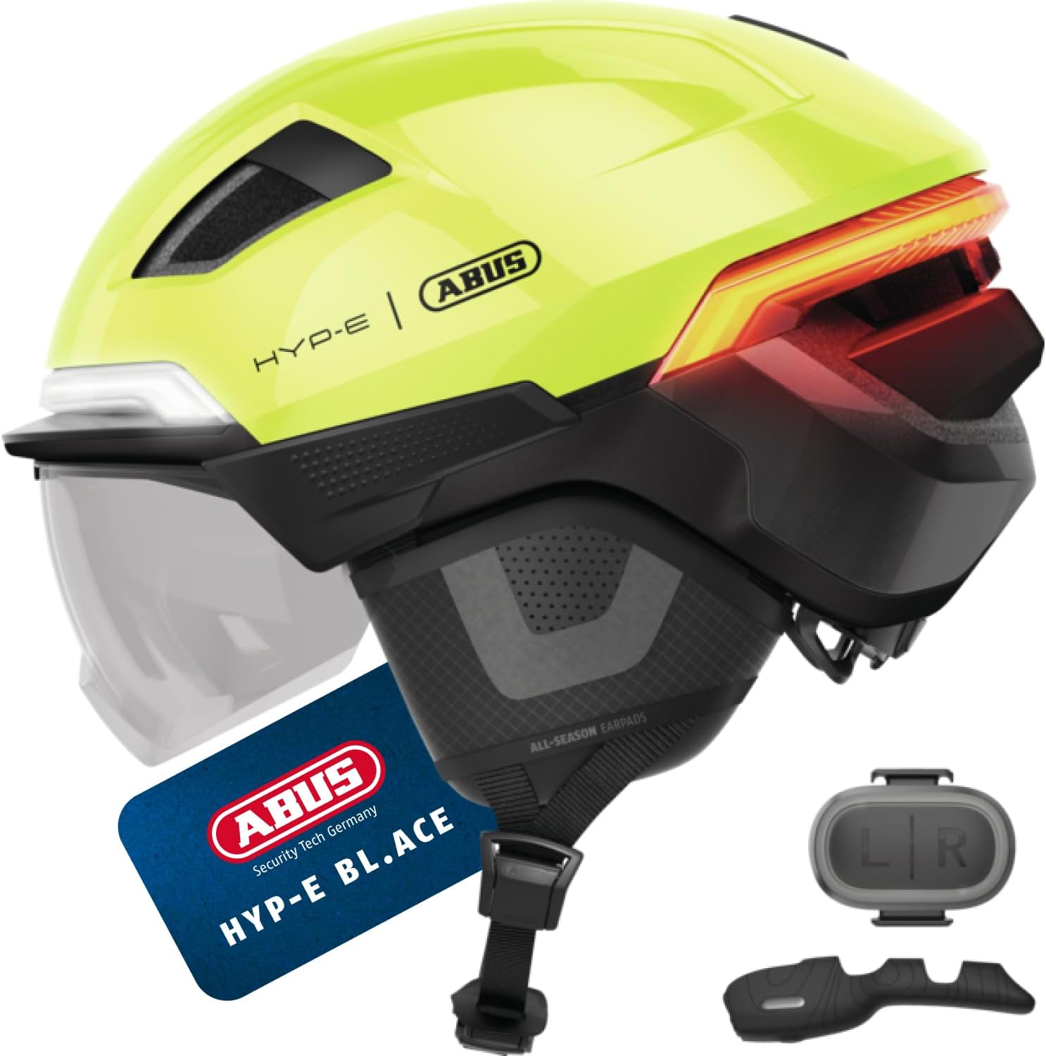 ABUS HYP-E BL.ACE Premium Fahrradhelm mit Lichtsystem ABUS HYP-E BL.ACE Fahrradhelm mit Frontlicht, Rücklicht und Bremslicht für E-Bike Fahrer