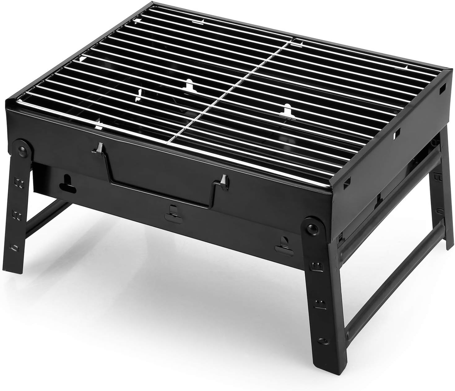 AGM Holzkohlegrill aus Edelstahl für Camping und Outdoor Grillabende