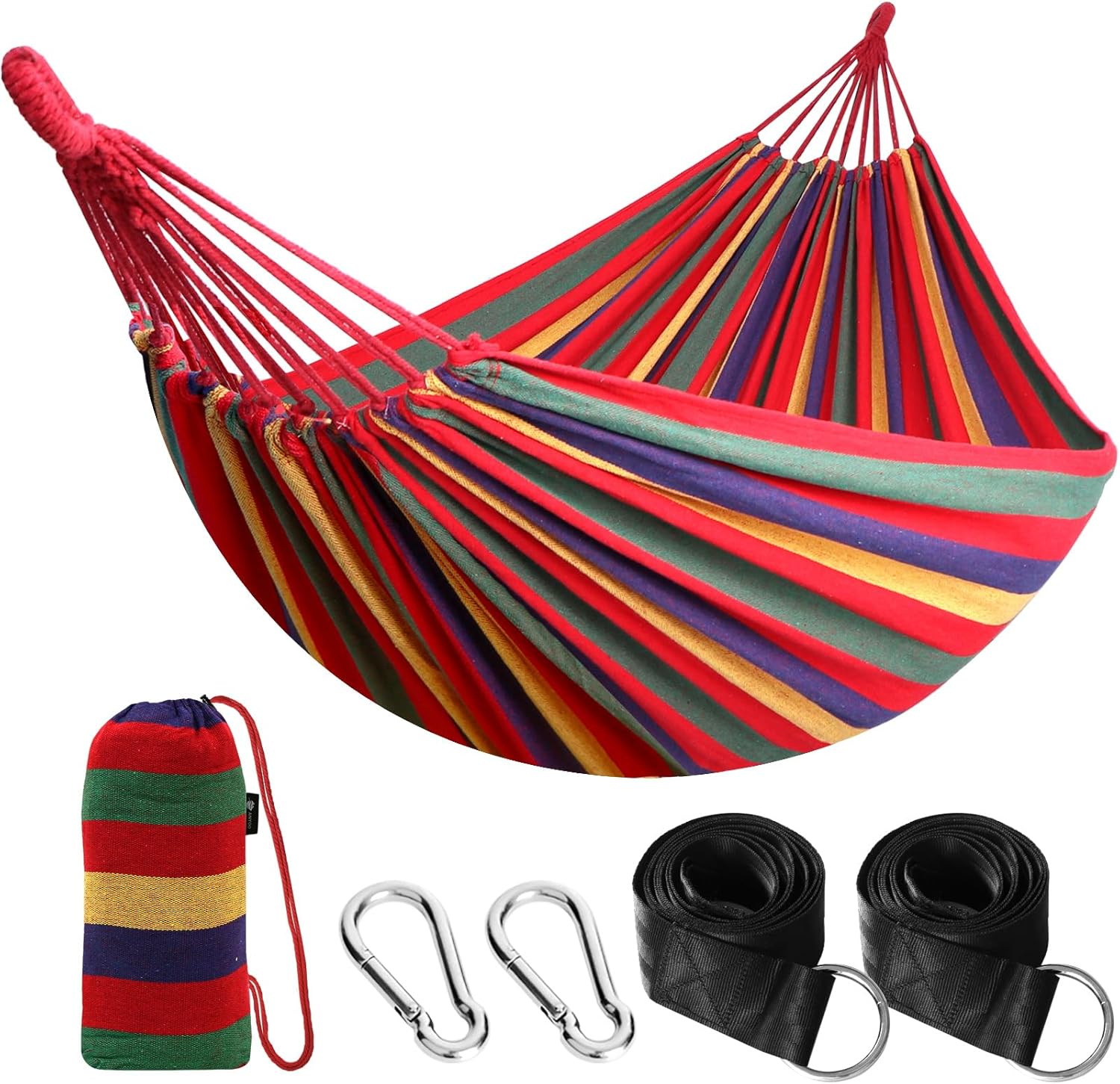 ANYOO Outdoor Hängematte aus Baumwolle für Camping und Garten