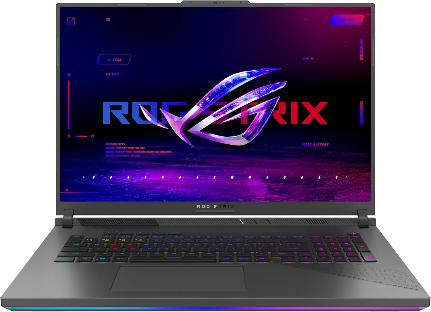 ASUS ROG Strix G18 Gaming Laptop mit großem 18 Zoll Display und RGB Tastatur für High End Gaming