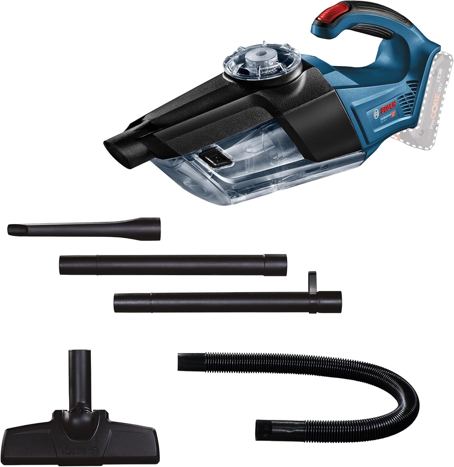 Bosch Professional GAS 18V 1 Akku Handsauger im Einsatz in Werkstatt und Haushalt mit Zubehör