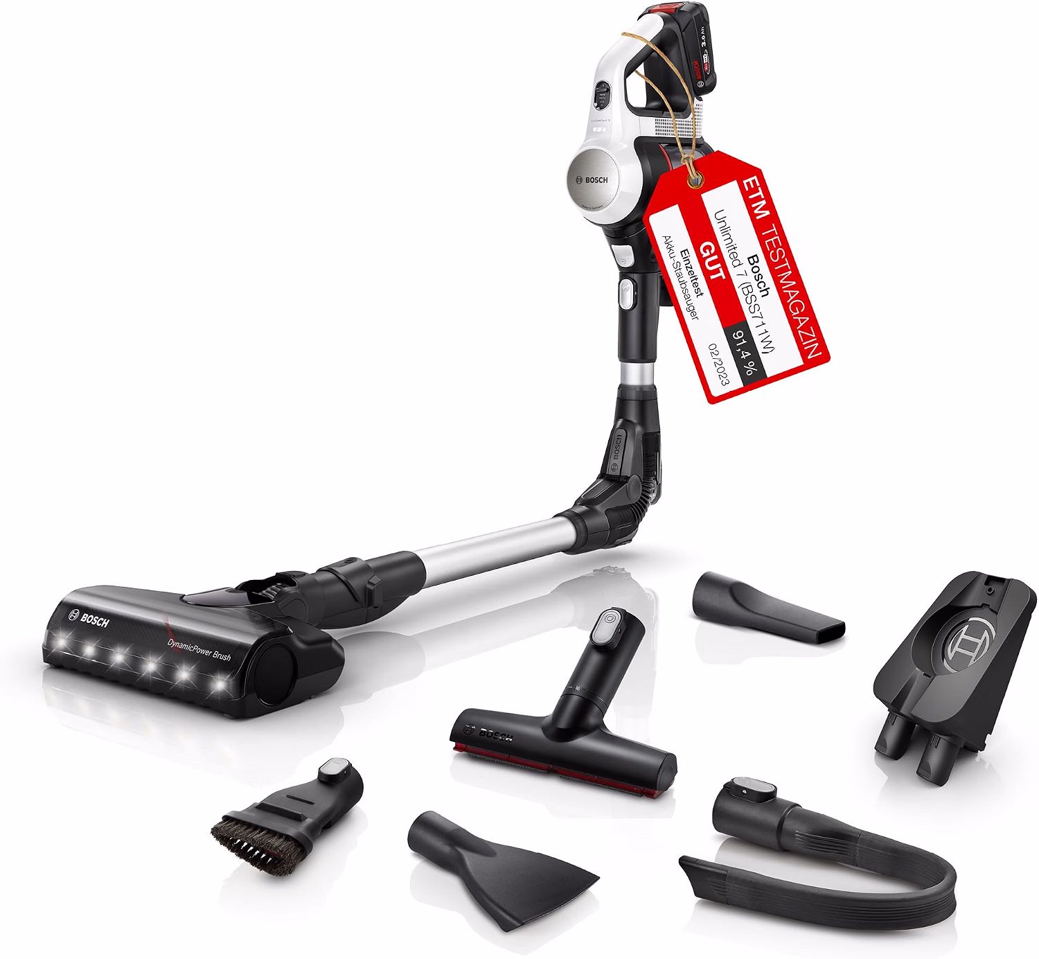 Bosch Unlimited 7 ProAnimal BKS711PET Akku Staubsauger mit Tierhaar-Bodendüse