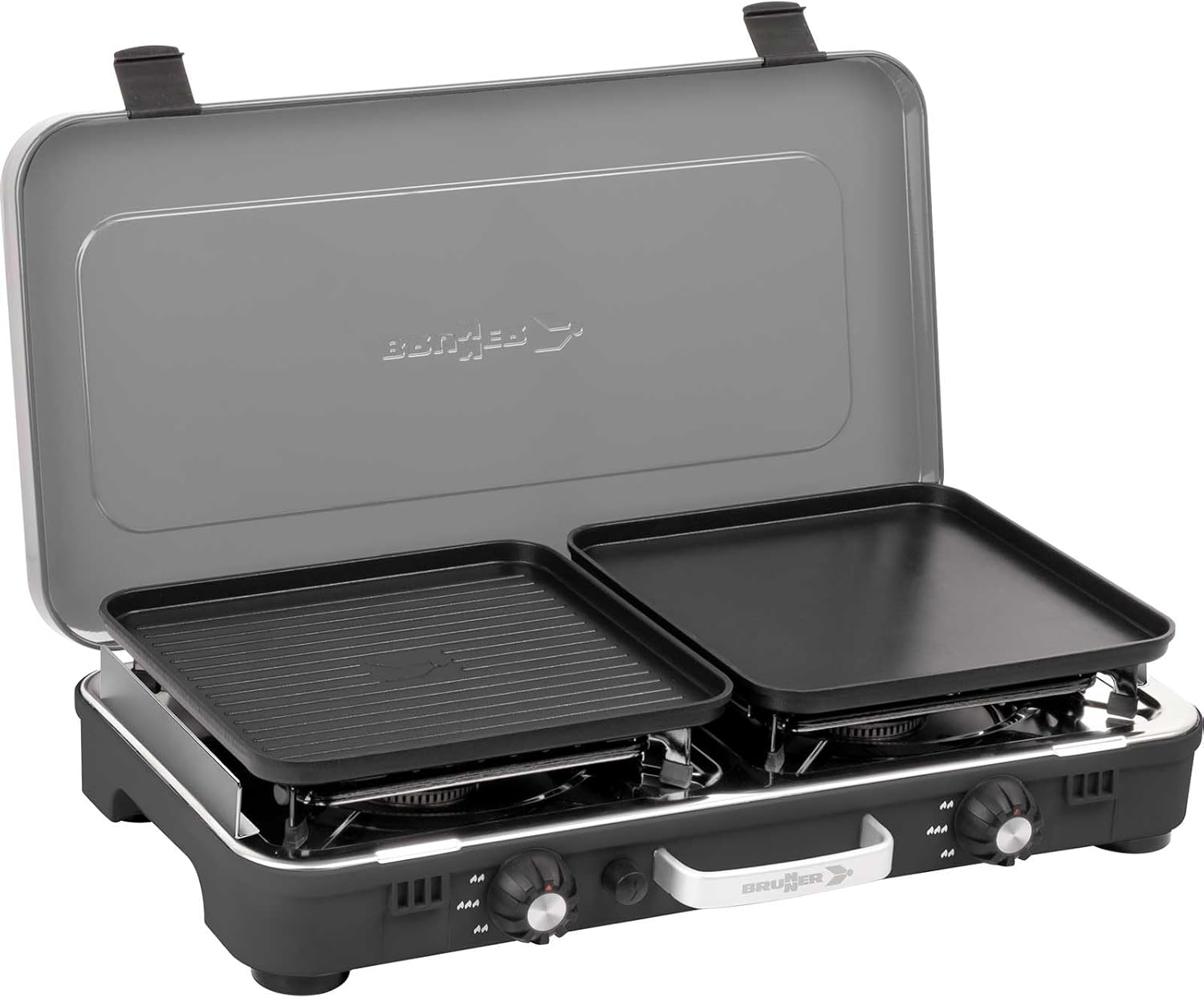 Brunner PowerKook Premium Campingkocher mit Grillfunktion für Camping und Outdoor Abenteuer
