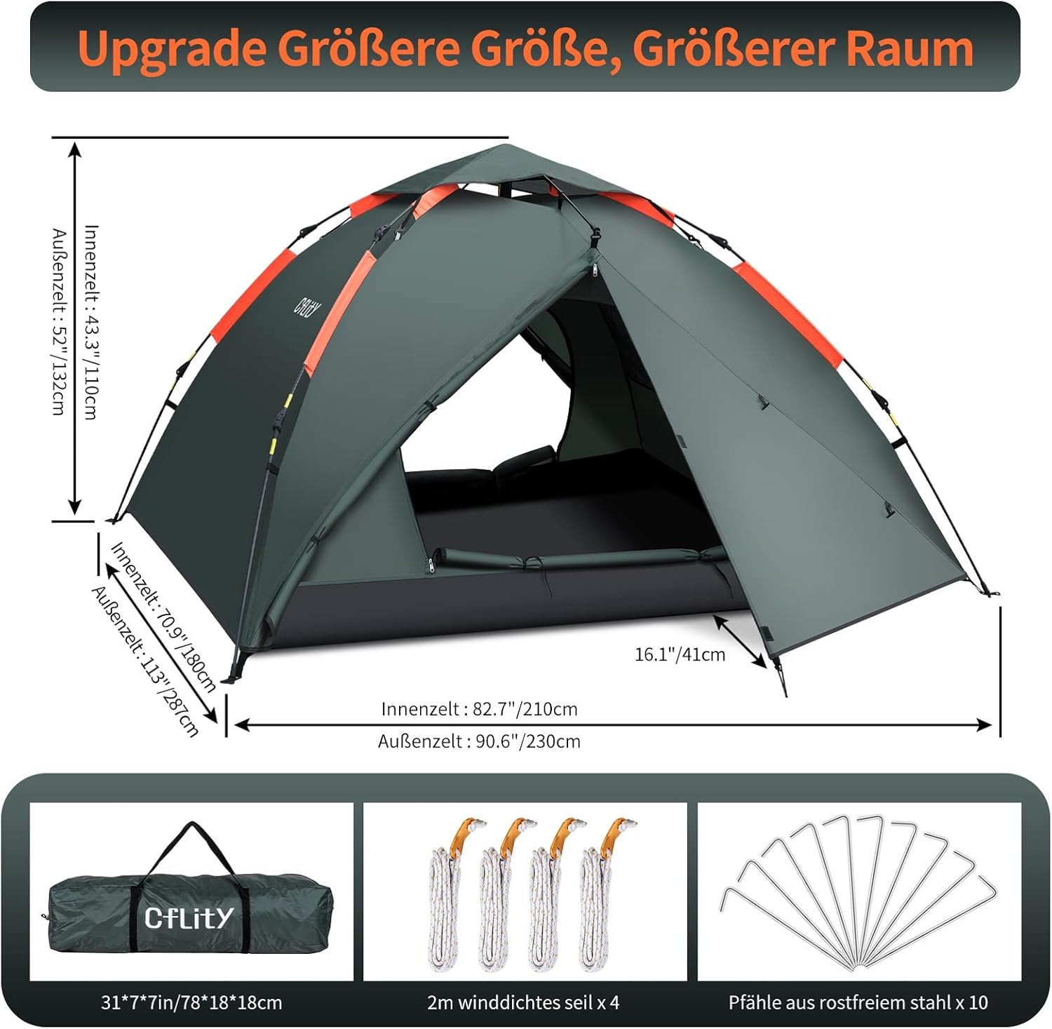 Cflity Pop Up Campingzelt für 3 Personen Cflity Pop Up Campingzelt für 3 Personen beim Camping und Outdoor Abenteuer