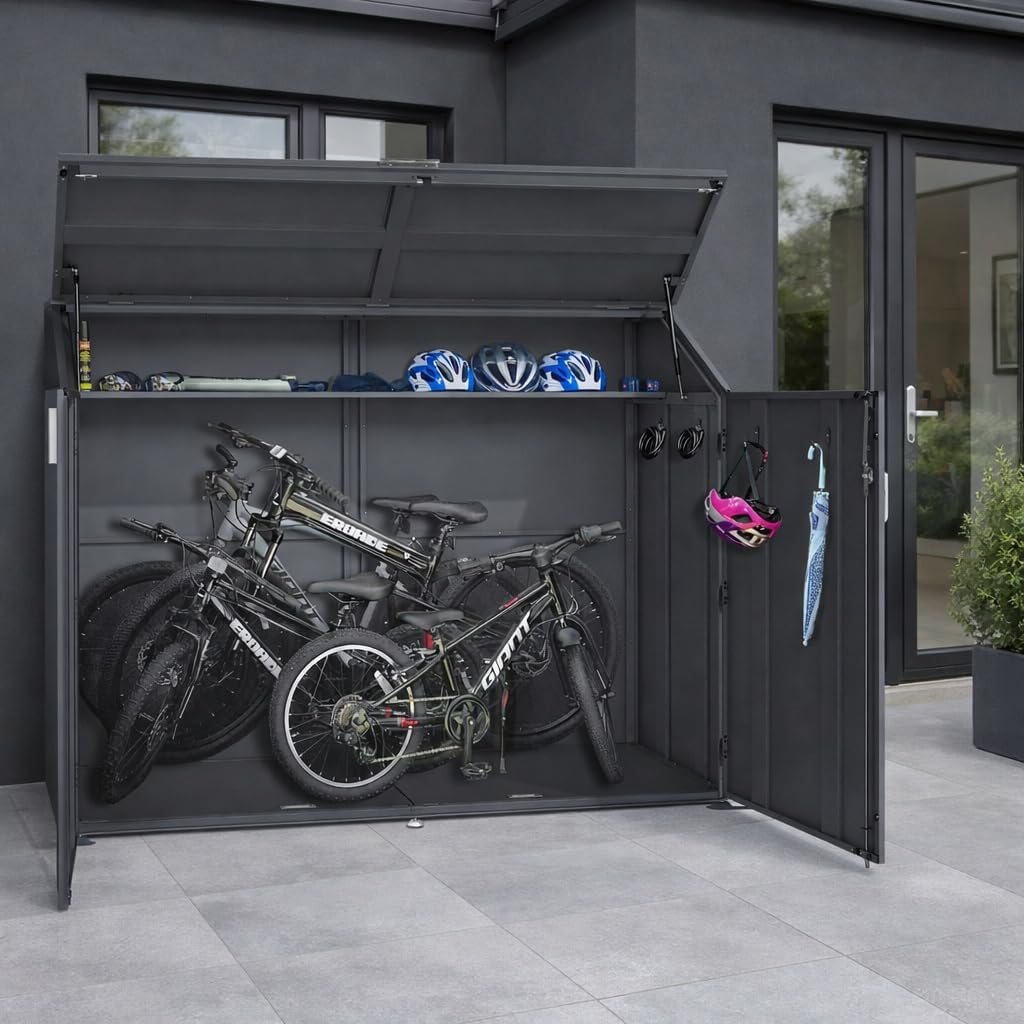 DEGAMO Fahrradgarage Freiburg für bis zu vier Fahrräder aus wetterfestem Metall