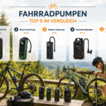 Radfahrer bereiten ihre Fahrräder für eine Tour vor und pumpen die Reifen auf – Top 5 Fahrradpumpen im Vergleich