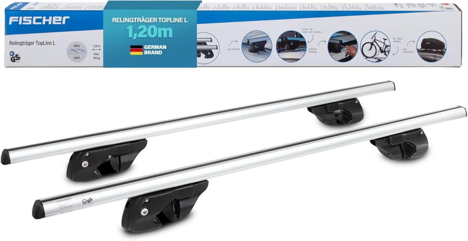 FISCHER Relingträger Topline L für Dachboxen und Fahrradträger