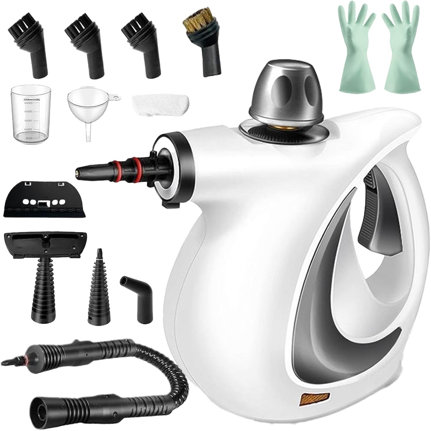 Hand Dampfreiniger 1050W beim Reinigen von Fliesen und Fugen im Badezimmer