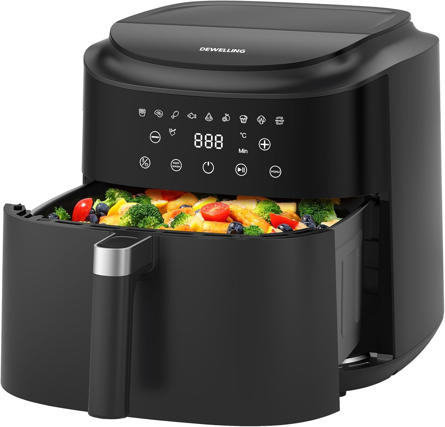 Heißluftfritteuse XXL 9L mit LED Display für Familien und größere Haushalte