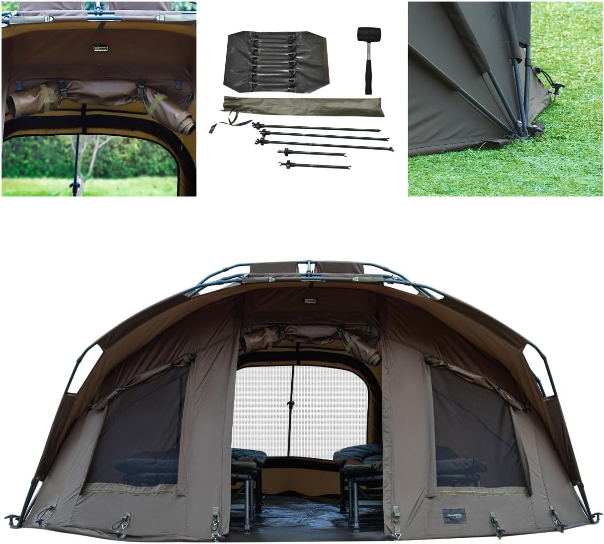MK-Angelsport Fort Knox Campingzelt für 1 bis 2 Personen MK-Angelsport Fort Knox 2 Personen Campingzelt für Outdoor und Festivals