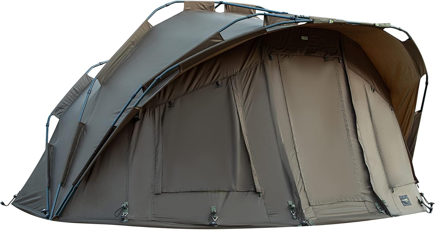 MK-Angelsport Fort Knox Dome Angelzelt Set mit Bedchair für längere Sessions am Wasser
