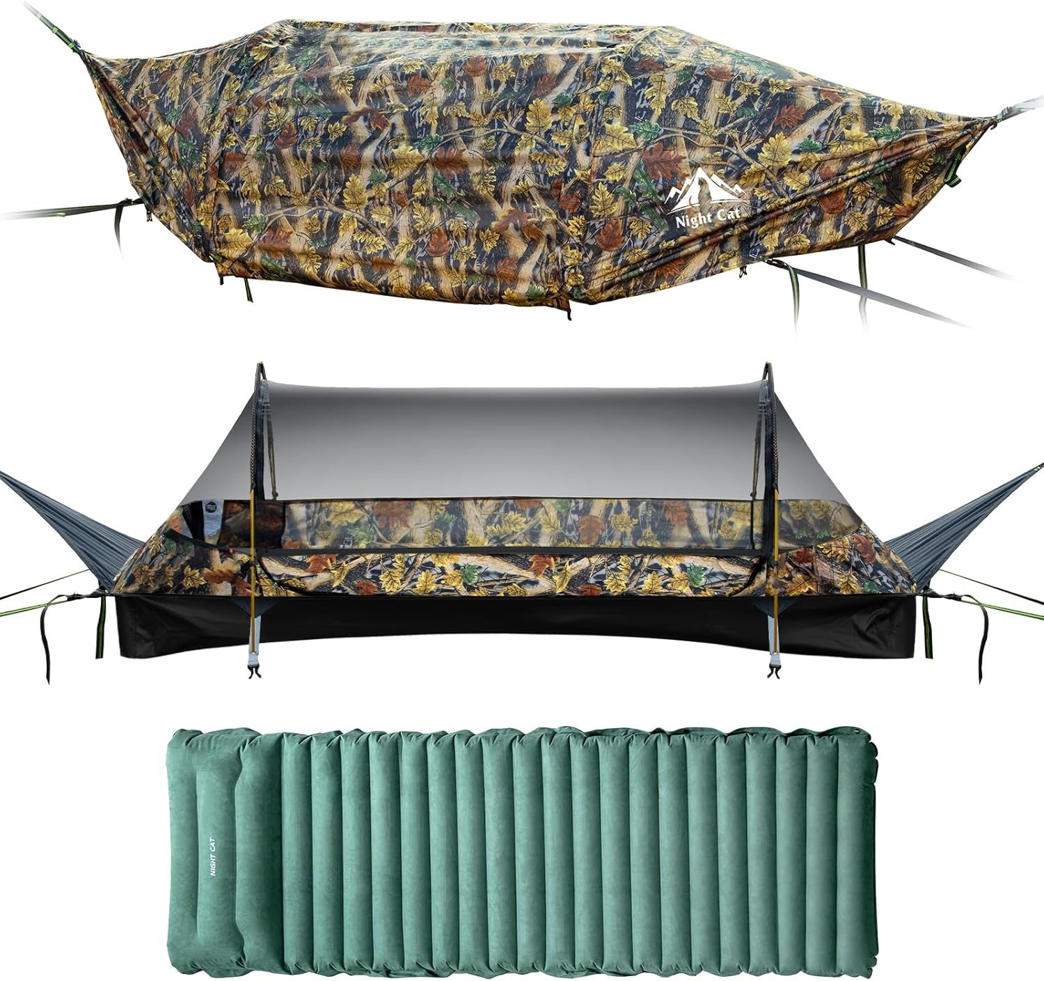 Night Cat Hängemattenzelt mit Moskitonetz und Wetterschutz für Camping und Outdoor