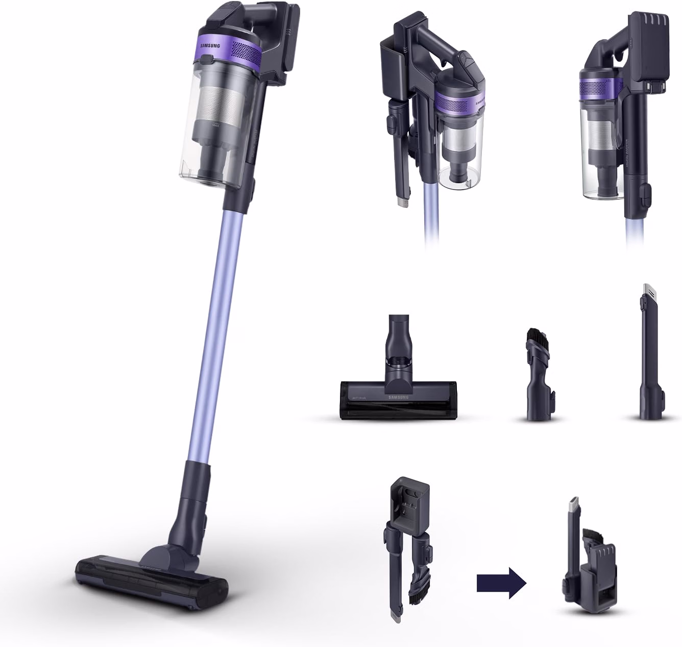 Samsung Jet 60 Turbo VS15A6031R4 Akku-Staubsauger mit Jet-Fit-Bodendüse