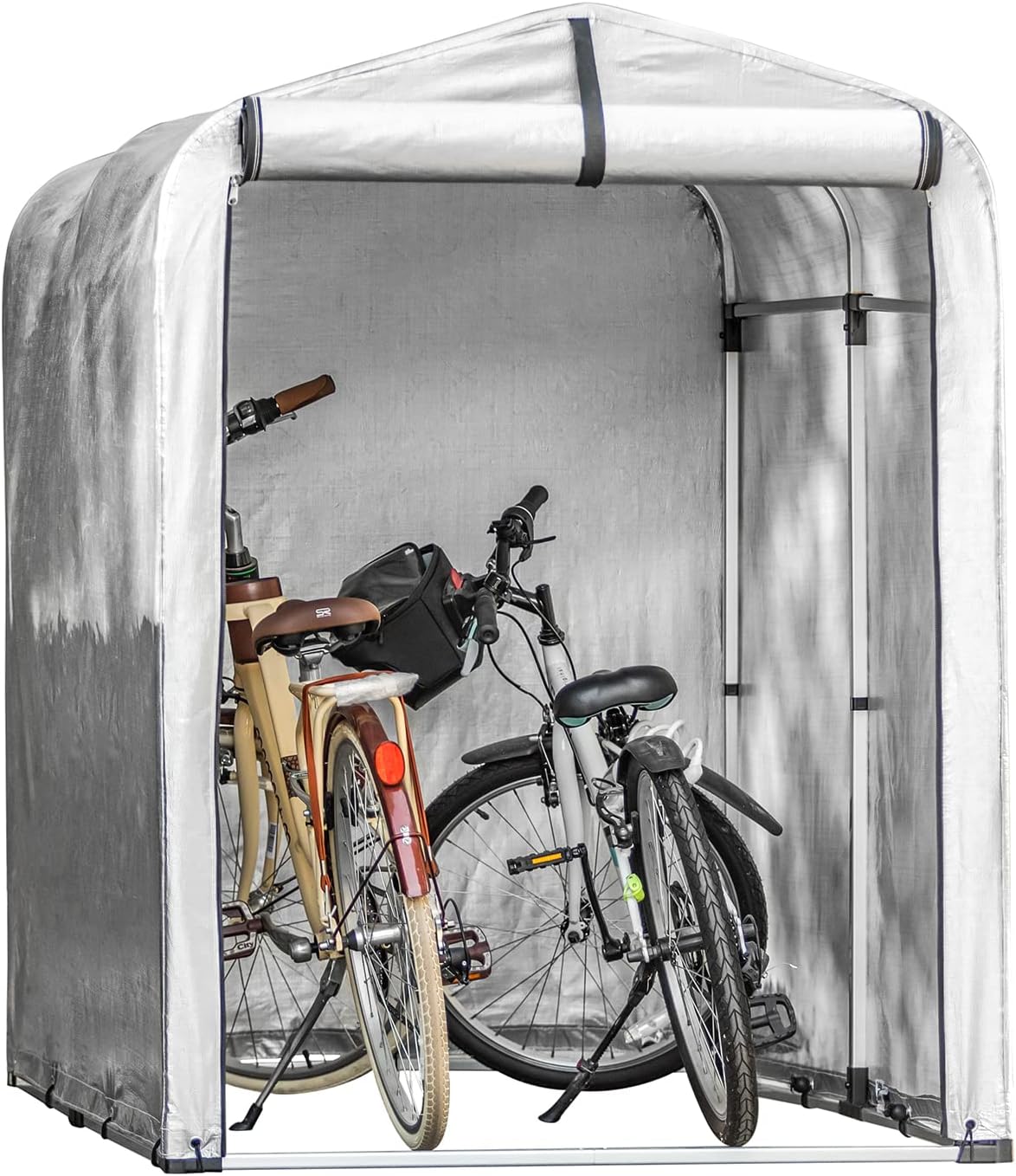 SoBuy Fahrradgarage KLS11 mit Aluminiumrahmen für ein bis zwei Fahrräder