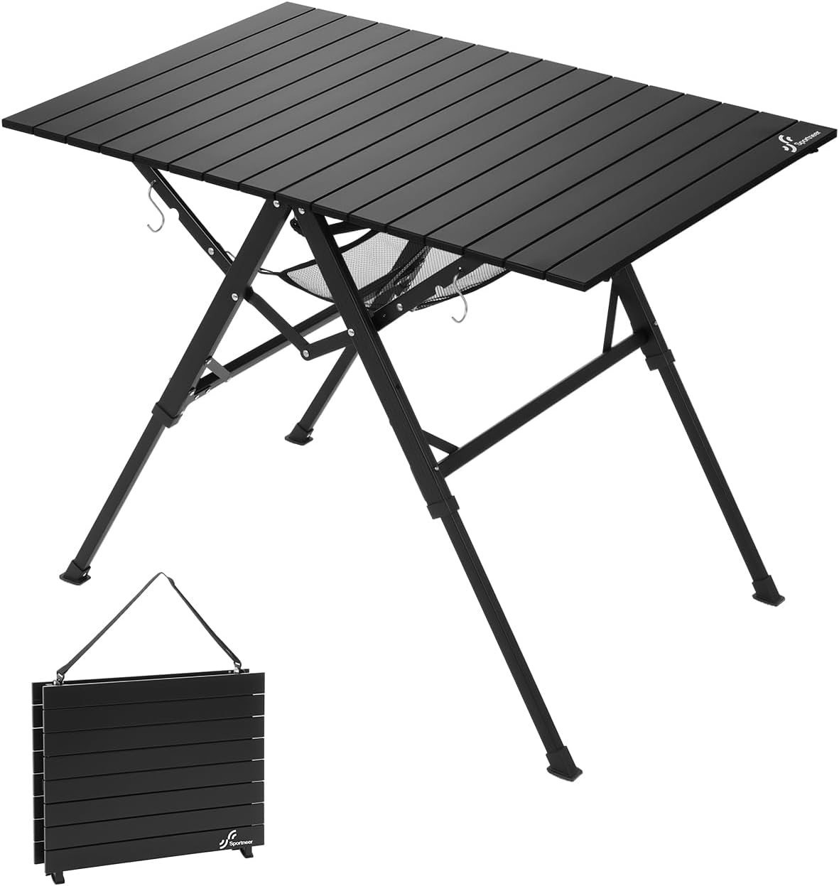 Sportneer Rolltop Campingtisch aus Aluminium für Camping und Reisen