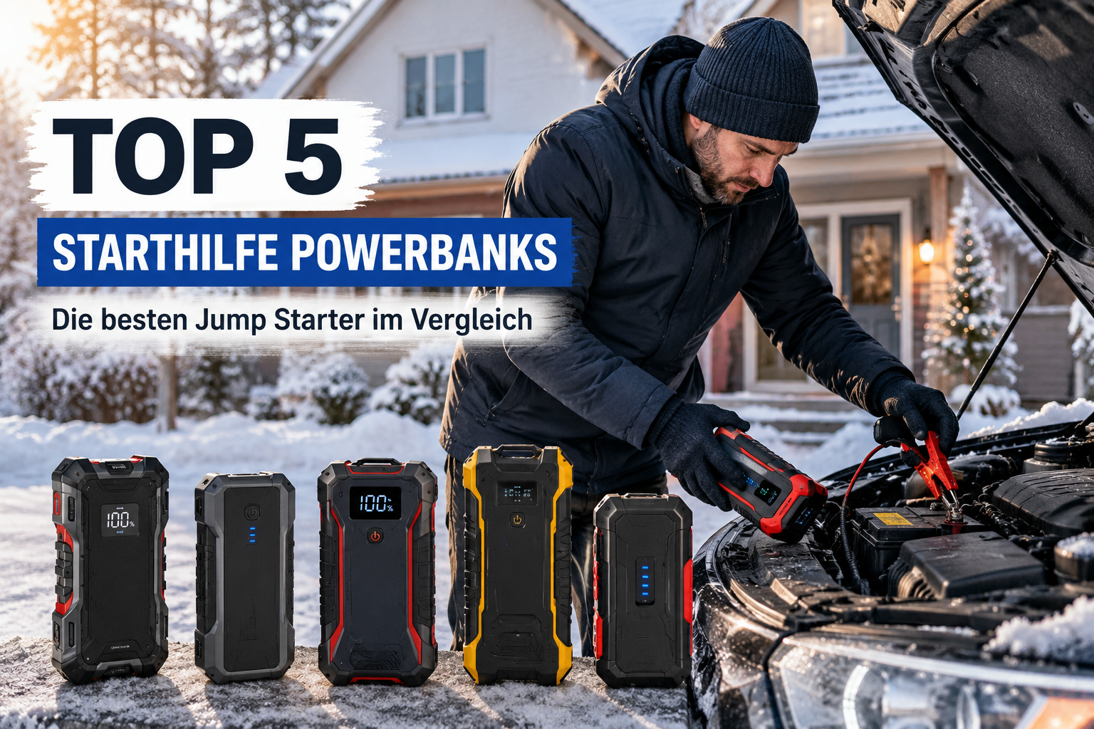 Top 5 Starthilfe Powerbanks im Wintervergleich bei leerer Autobatterie