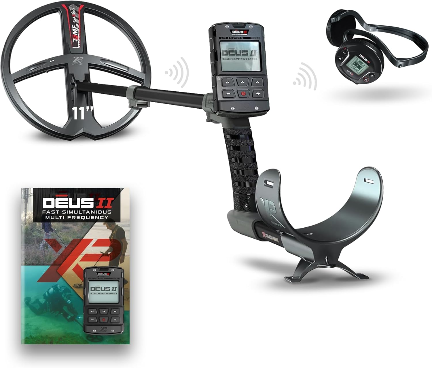 XP Deus II FMF WS6 Premium Metalldetektor mit kabelloser Technik und wasserdichter Suchspule für Schatzsuche und Outdoor Abenteuer
