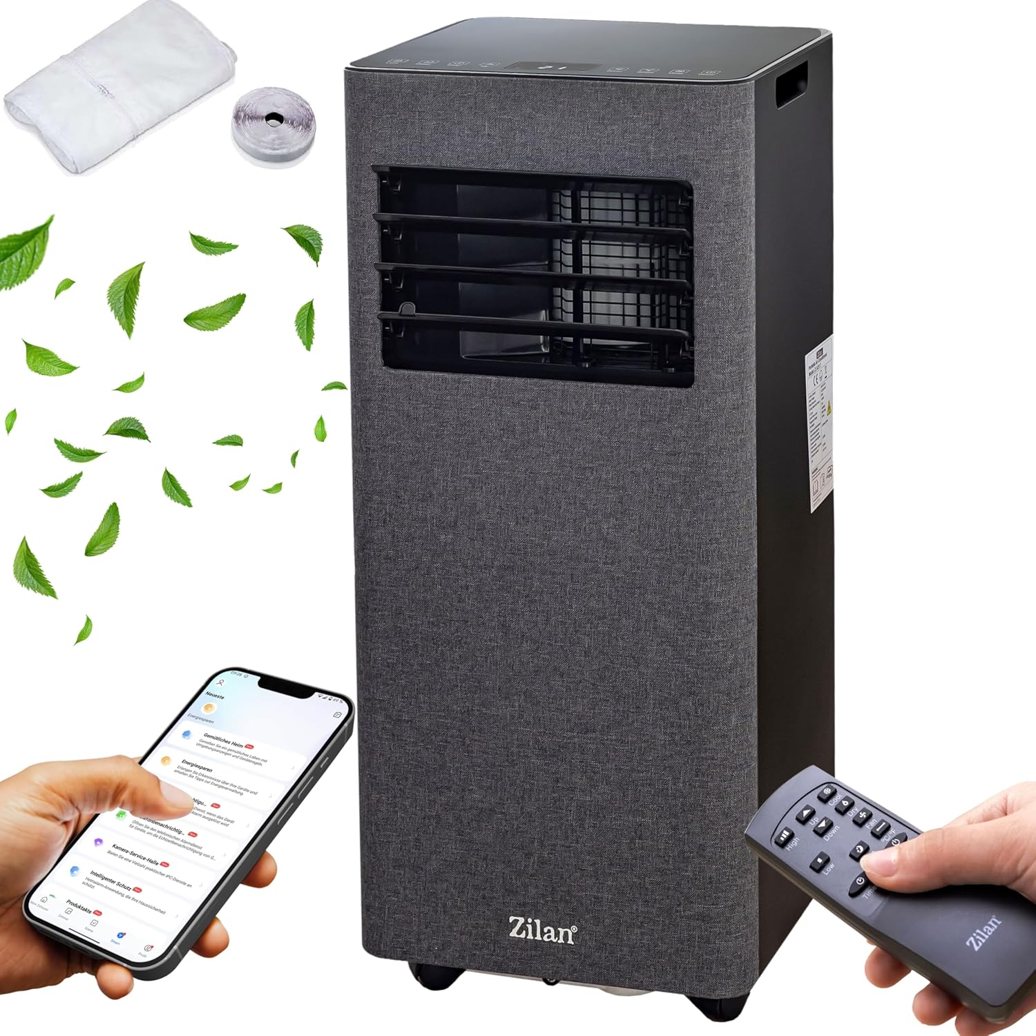 Zilan Mobile Klimaanlage 9000 BTU mit WLAN und App-Steuerung für Wohnräume