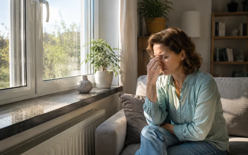 Allergiker in der Wohnung mit geschlossenen Fenstern